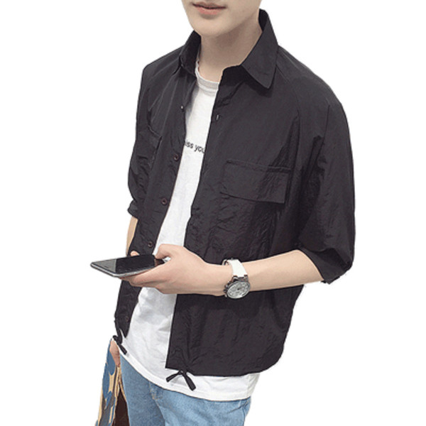 Спортно - ежедневна мъжка риза с 3/4 ръкав в три цвята