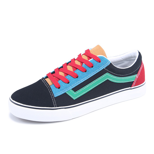 Tenisi sport și casual pentru bărbați actuali cu pantofi sport colorați de vară în negru