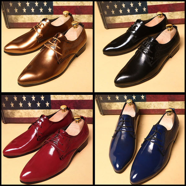 Pantofi formali bărbați ascuțiți cu mai multe culori