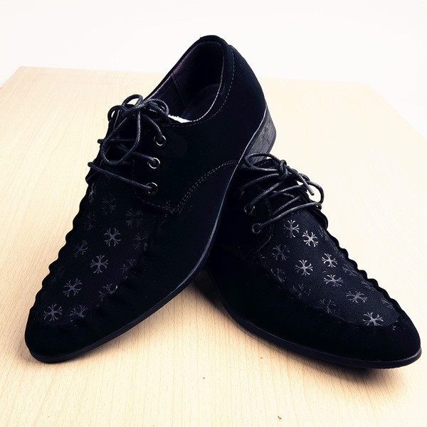 Pantofi stilați pentru bărbați, cu cusătură exterioară și imprimeu