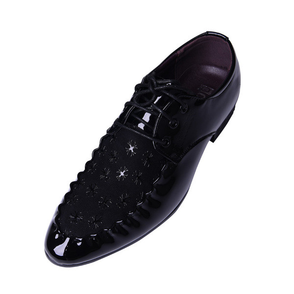 Pantofi stilați pentru bărbați, cu cusătură exterioară și imprimeu