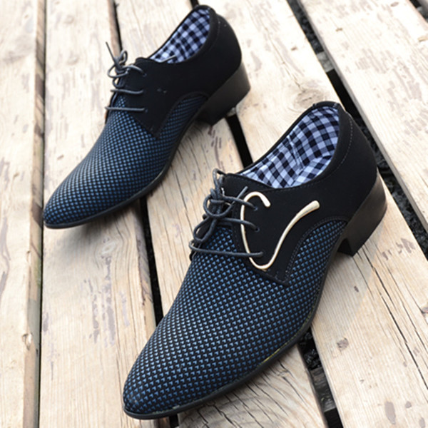 Мъжки елегантни обувки от плат с метални елементи