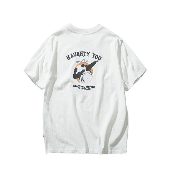 Τρέχον καλοκαιρινό μπλουζάκι σε διάφορα χρώματα με εκτύπωση στην πλάτη