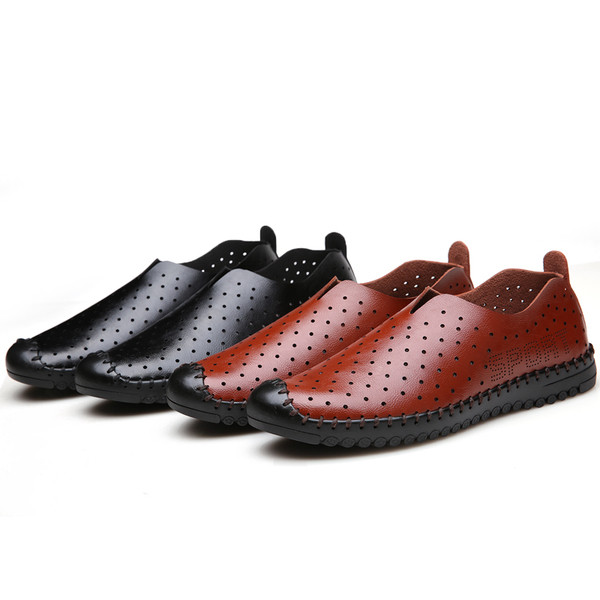 Pantofi formali de vara pentru barbati din piele ecologica in doua culori