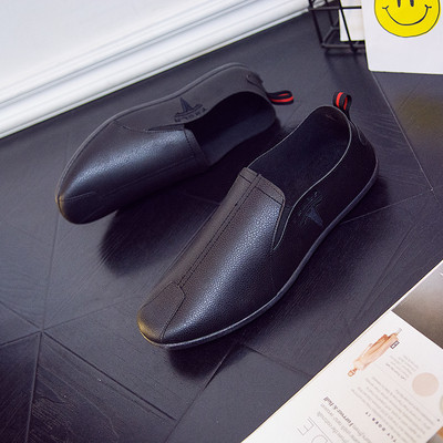 Stylish men`s clean moccasins made of eco leather in three colors