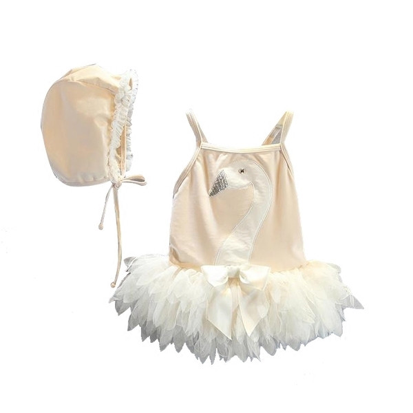 Costum de baie pentru copii elegant costum complet pentru fete cu panglica si palarie