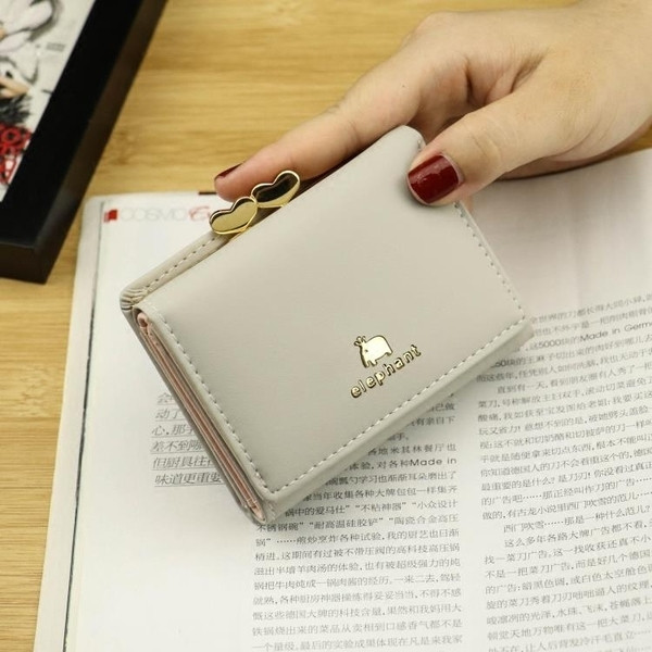 Portofel mic de dama cu fermoar si sampanie