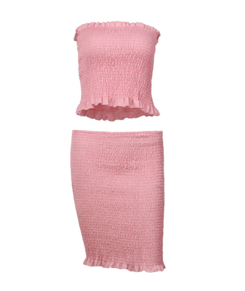 Set de dama modern din doua parti in culori diferite intr-un model simplu