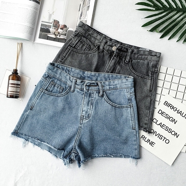 Blugi de dama moderni in doua culori - albastru si gri, model larg