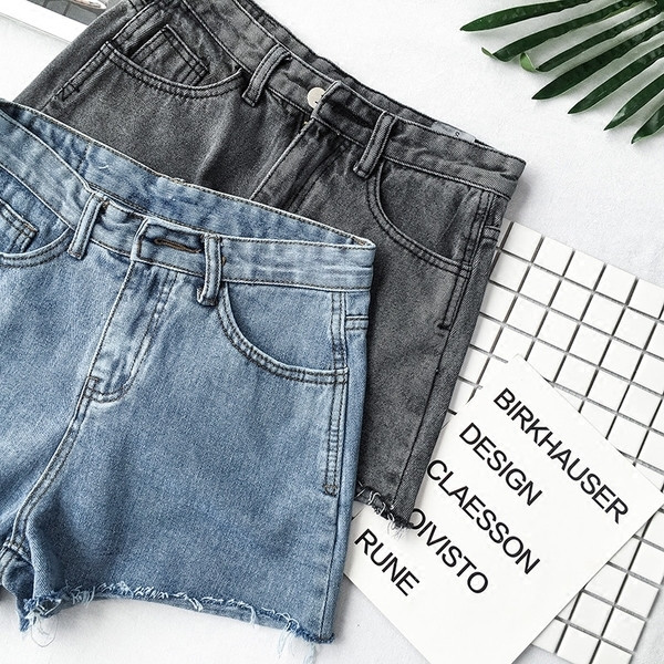 Blugi de dama moderni in doua culori - albastru si gri, model larg