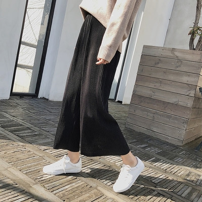 Дамски панталони широки ретро стил с дължина 9/10 в няколко цвята
