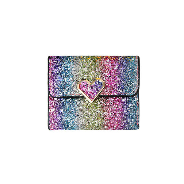 Portofel de dama modern cu brocart in culori irizate