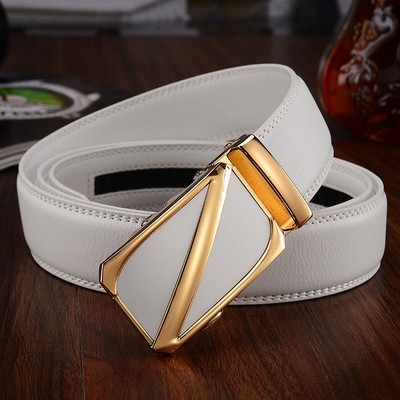 Elegáns fekete-fehér öv, fém csattal, férfiaknak és nőknek egyaránt