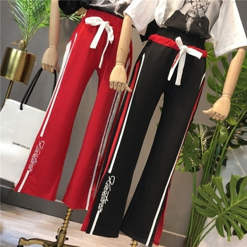 Спортно - ежедневен дамски панталон с висока талия - два цвята