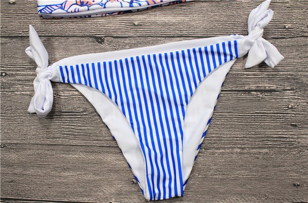 Γυναικείο μαγιό σε πορτοκαλί και μπλε χρώμα με εκτύπωση