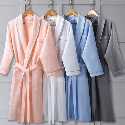 Дълъг дамски памучен халат в няколко цвята