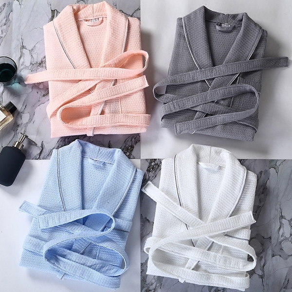 Μακρυά βαμβακερό γυναικείο μπουρνούζι  σε πολλά χρώματα