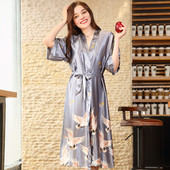 Γυναικεία εσώρουχα μεταξιού με μακρύ μανίκι με 3/4 και εκτύπωση