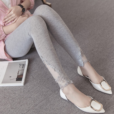 Γυναικείο κολάν  σε διάφορα χρώματα με δαντέλα σε φυτικά μοτίβα