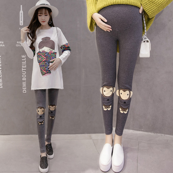 Női leggings terhes nőknek három színben mintával