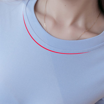 Дамска тениска с дълъг ръкав и О-образно деколте в няколни цвята