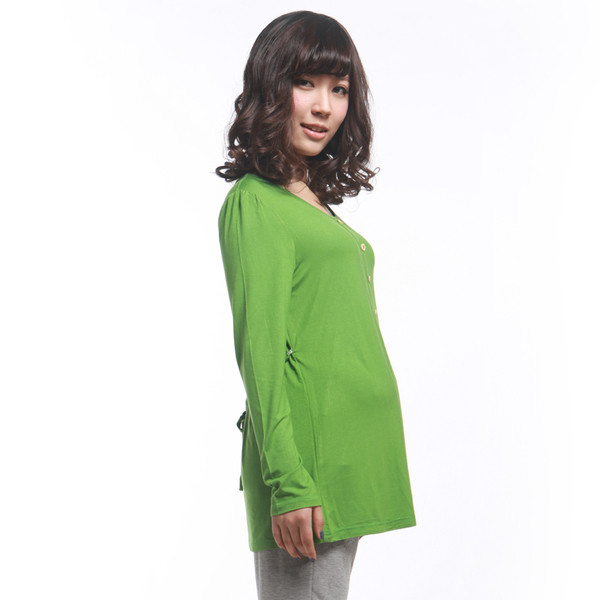 Tricou dama subtire cu maneci lungi model larg potrivit pentru gravide