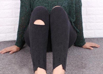 Női elasztikus leggings típusú farmernadrág két modellben - foltokkal / folt nélkül