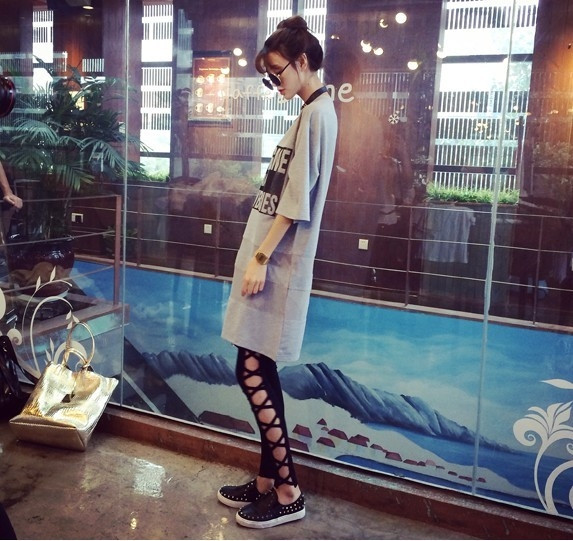 Hit jambiere negre de damă cu legături încrucișate pentru doamne