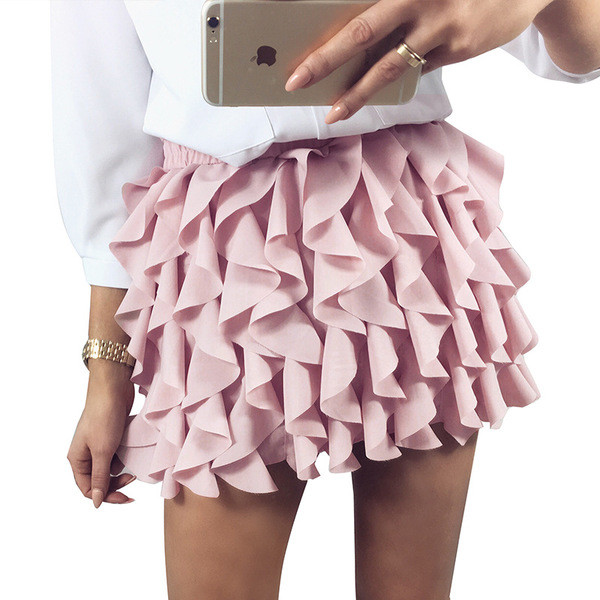 Fusta pliata de dama cu talie elastica in mai multe culori