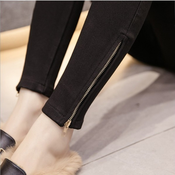 Jambiere de dama moderni cu fermoar decorativ in marimi mari