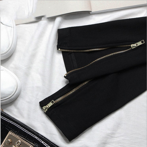 Jambiere de dama moderni cu fermoar decorativ in marimi mari