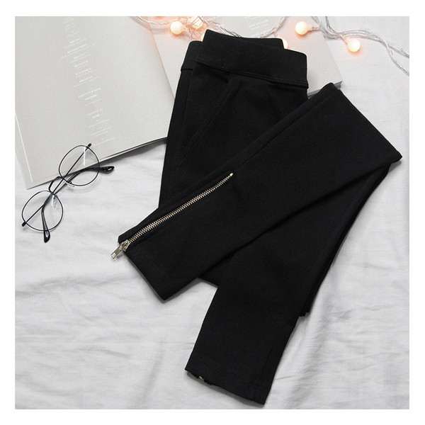 Jambiere de dama moderni cu fermoar decorativ in marimi mari