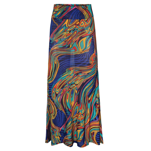 Fusta lunga de vara cu talie inalta in diferite culori