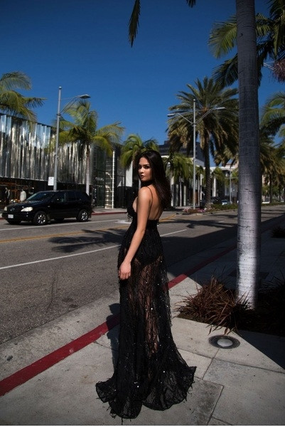 Rochie de dama in doua culori cu fante laterale