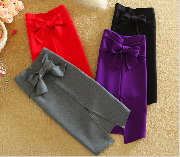 Fusta eleganta de dama cu fanta si panglica in mai multe culori