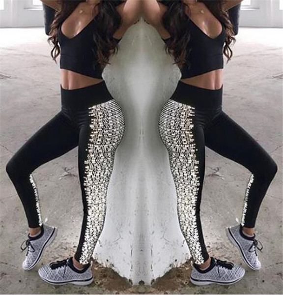 Jambiere sport de damă cu decor lateral