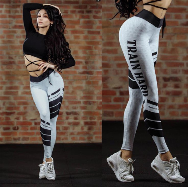 Jambiere sport de damă în gri cu elemente negre și inscripție