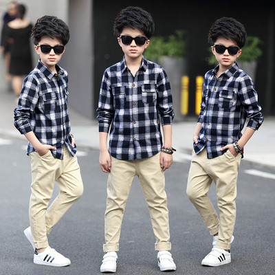 Cămașă pentru copii stilată pentru băieți cu decolteu în V, mâneci lungi și scurte, trei modele în mai multe culori