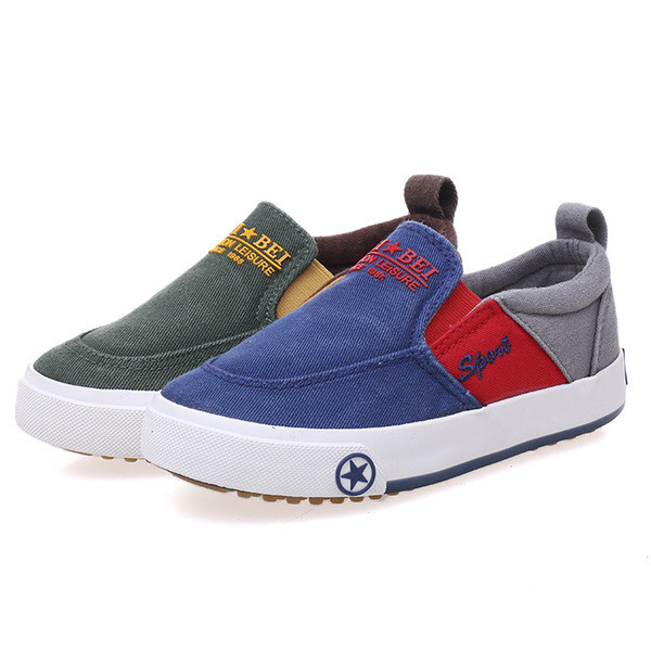 Tenisi copii din stofa pentru baieti in doua culori