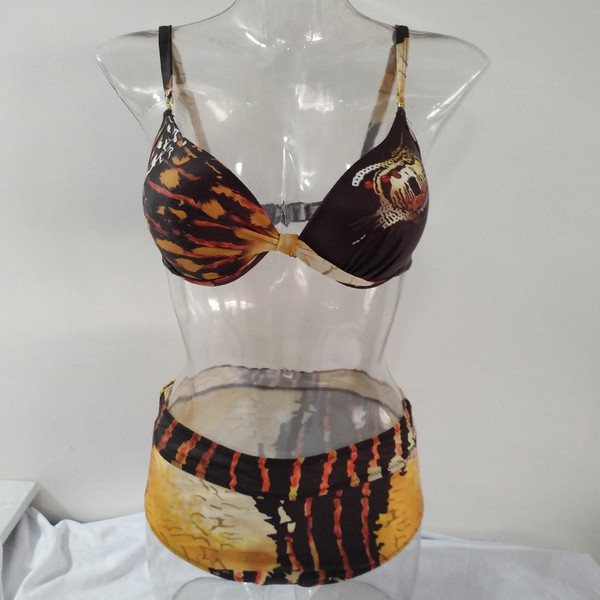 Costum de baie damă în două părți imprimat