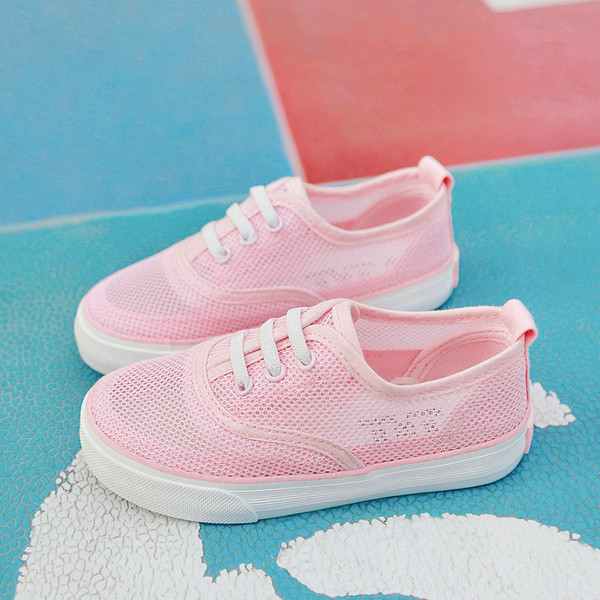 Adidasi de vara din plasa cu cravate in diferite culori potriviti pentru fete si baieti