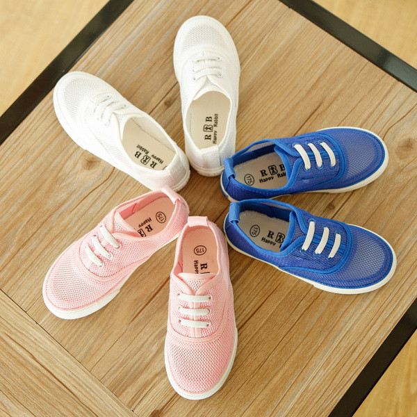 Adidasi de vara din plasa cu cravate in diferite culori potriviti pentru fete si baieti