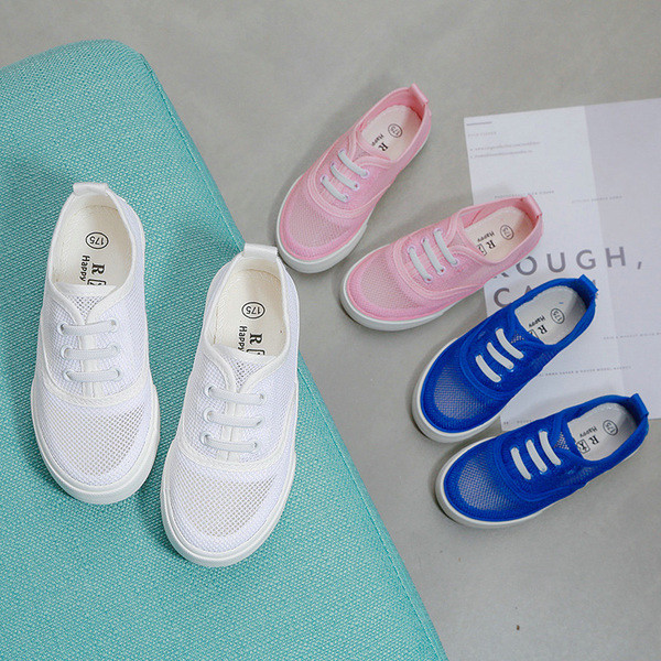 Adidasi de vara din plasa cu cravate in diferite culori potriviti pentru fete si baieti