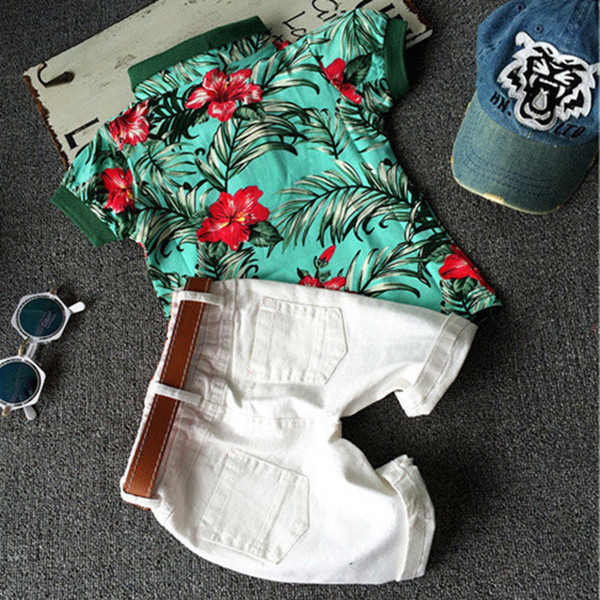 Modern gyerekgarnitúra kétrészes ing + rövidnadrág, két modell