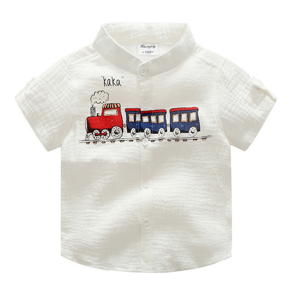 Cămașă casual pentru copii pentru băieți cu aplicație colorată și interesantă în trei culori