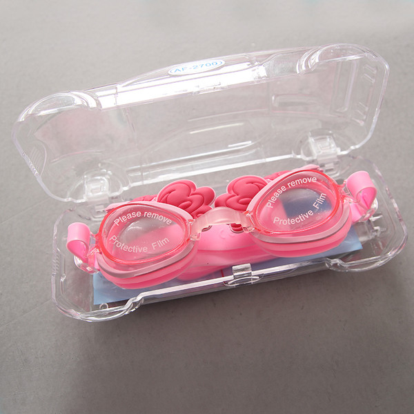 Ochelari de înot pentru copii în roz cu decor 3D