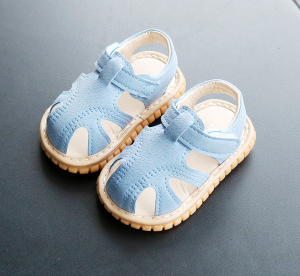 Γλυκά παιδικά σανδάλια unisex σε τρία χρώματα - καφέ, ροζ και μπλε