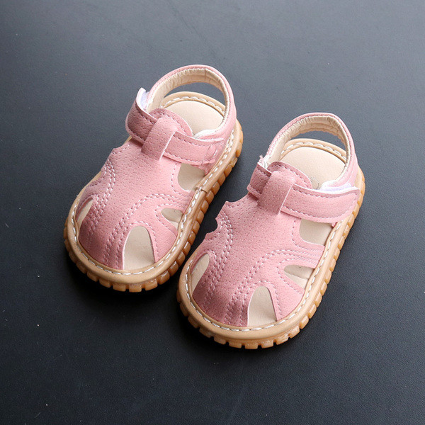 Γλυκά παιδικά σανδάλια unisex σε τρία χρώματα - καφέ, ροζ και μπλε