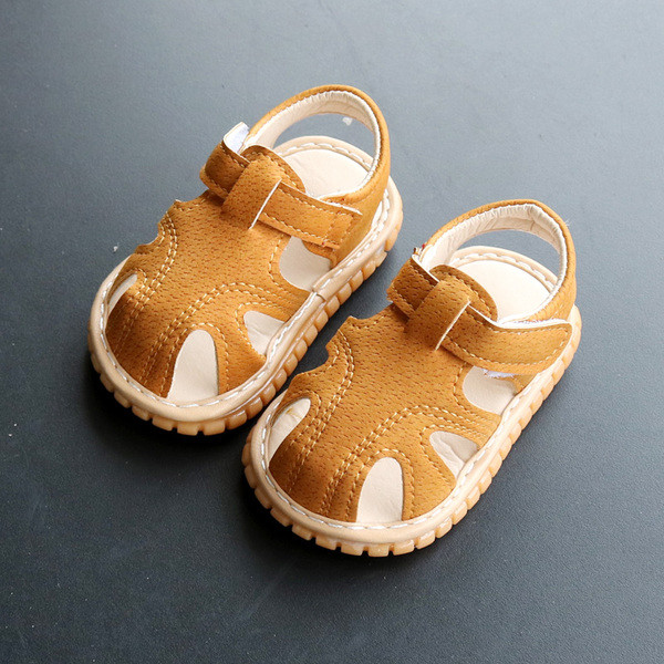 Γλυκά παιδικά σανδάλια unisex σε τρία χρώματα - καφέ, ροζ και μπλε