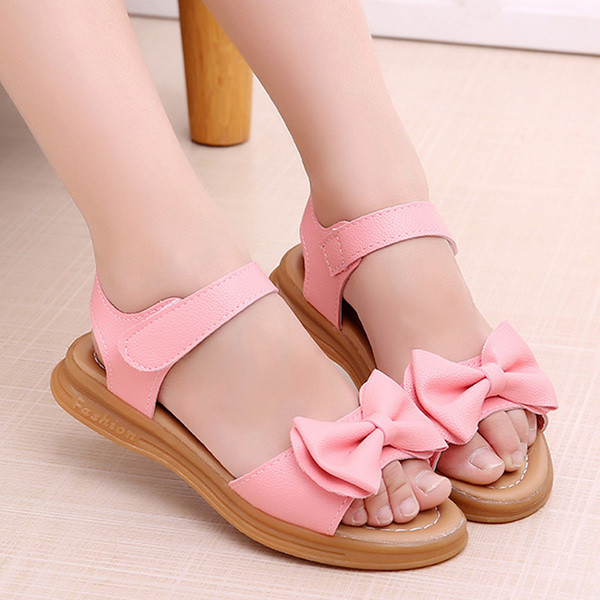 Άνετα παιδικά σανδάλια με κορδέλα σε διάφορα χρώματα, για κορίτσια